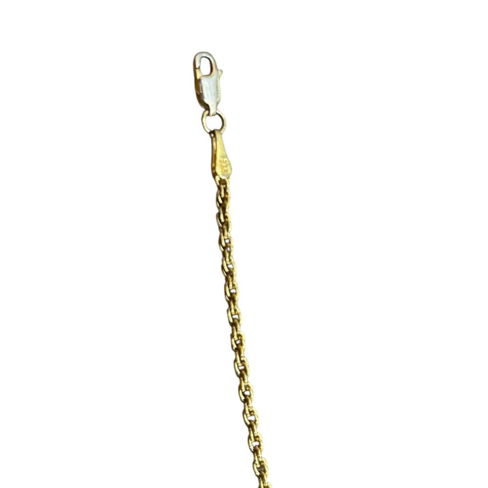 7" Gold Plated Rope Chain Bracelet Stamped 925 - Picture 7 of 12